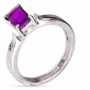Artisan Handmade Amethyst Solitaire Ring